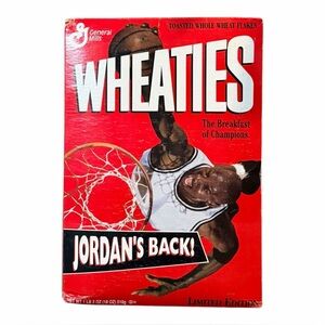 Vintage Un-Opened Michael Jordan Wheaties Jordan's Back 1995 Cereal Box
